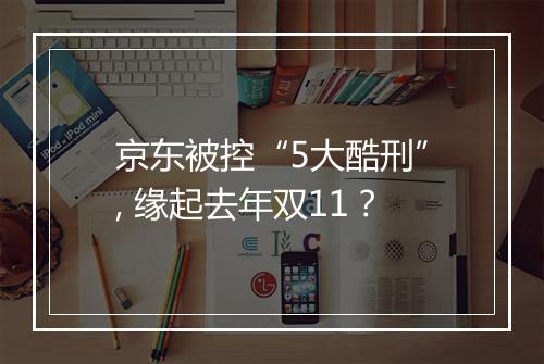 京东被控“5大酷刑”, 缘起去年双11？