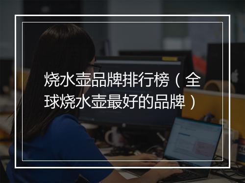 烧水壶品牌排行榜（全球烧水壶最好的品牌）
