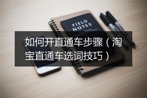 如何开直通车步骤（淘宝直通车选词技巧）