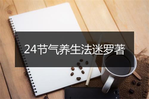 24节气养生法迷罗著