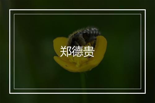 郑德贵