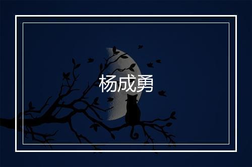 杨成勇