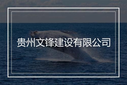 贵州文锋建设有限公司