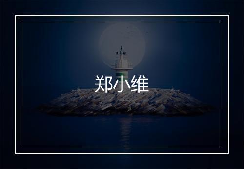 郑小维