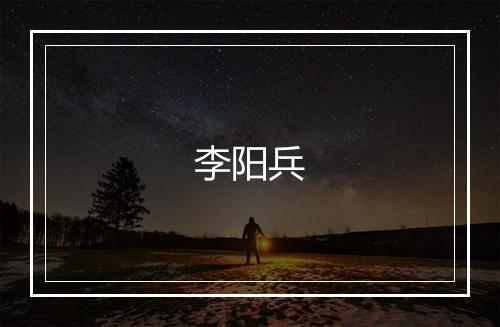 李阳兵