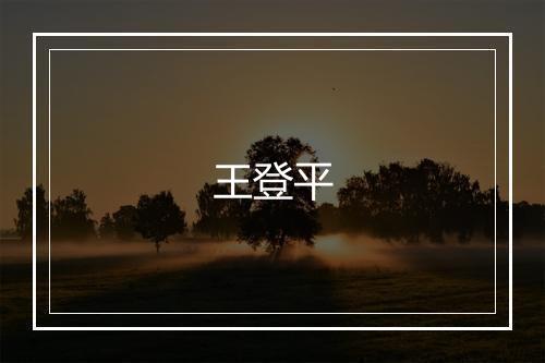 王登平