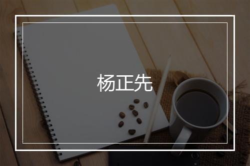 杨正先
