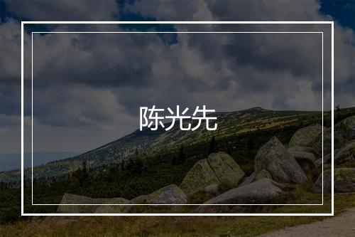 陈光先