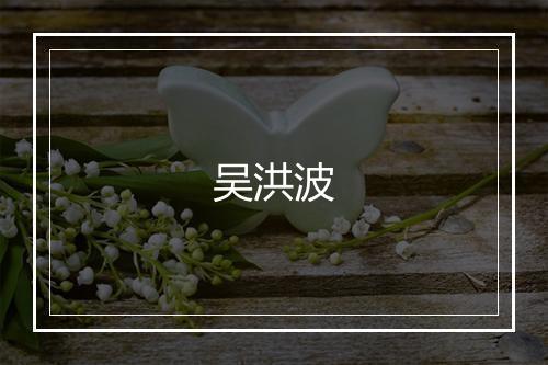 吴洪波