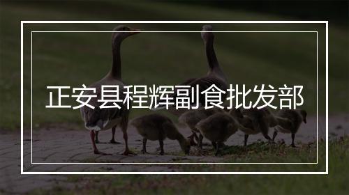 正安县程辉副食批发部