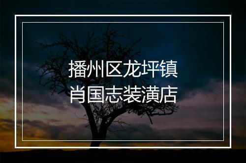 播州区龙坪镇肖国志装潢店