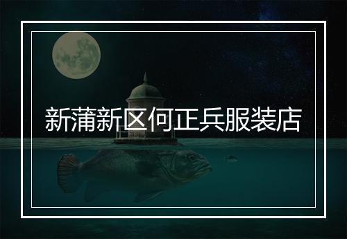 新蒲新区何正兵服装店