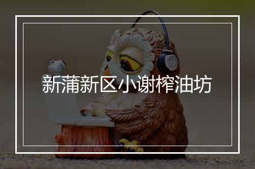 新蒲新区小谢榨油坊