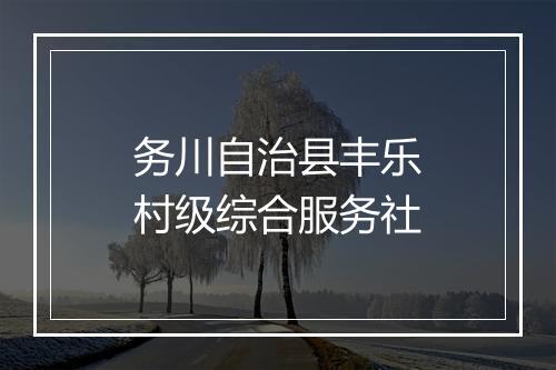 务川自治县丰乐村级综合服务社