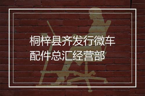 桐梓县齐发行微车配件总汇经营部