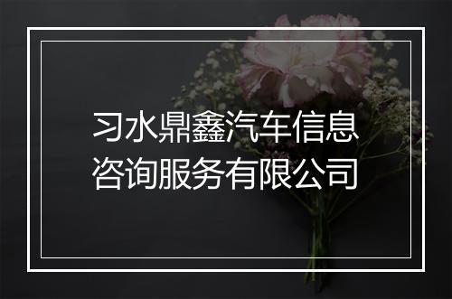 习水鼎鑫汽车信息咨询服务有限公司