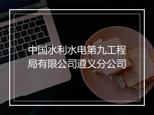 中国水利水电第九工程局有限公司遵义分公司