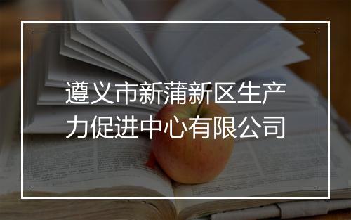 遵义市新蒲新区生产力促进中心有限公司