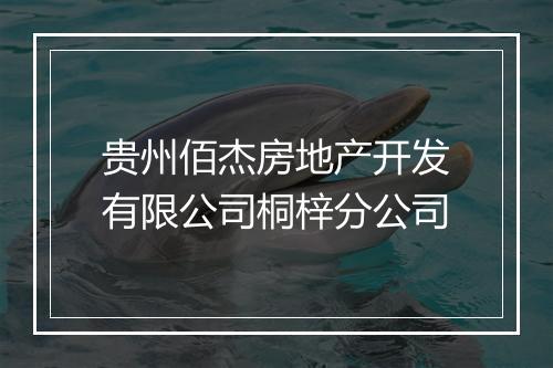 贵州佰杰房地产开发有限公司桐梓分公司