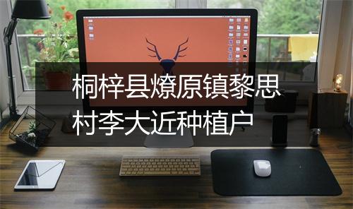 桐梓县燎原镇黎思村李大近种植户