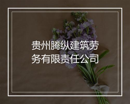 贵州腾纵建筑劳务有限责任公司