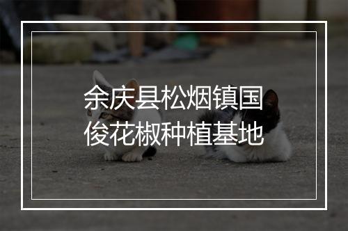 余庆县松烟镇国俊花椒种植基地