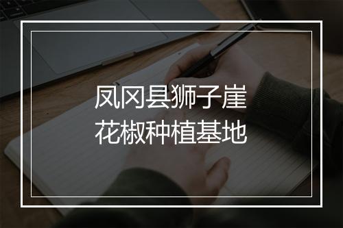 凤冈县狮子崖花椒种植基地