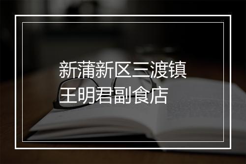 新蒲新区三渡镇王明君副食店