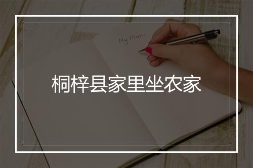 桐梓县家里坐农家