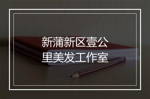 新蒲新区壹公里美发工作室