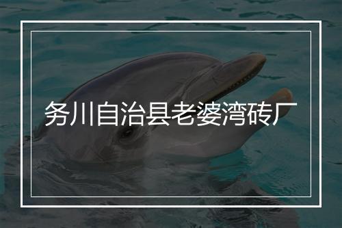 务川自治县老婆湾砖厂