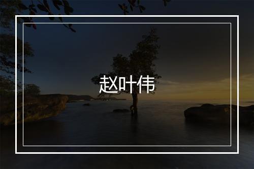 赵叶伟