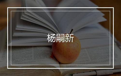 杨嗣新