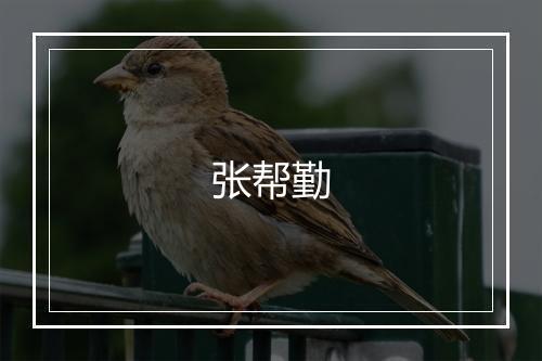 张帮勤