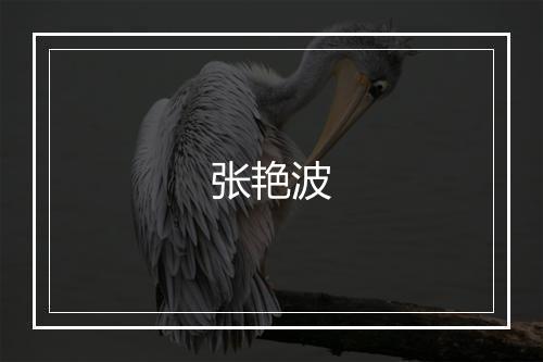 张艳波