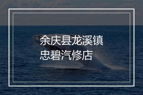 余庆县龙溪镇忠碧汽修店