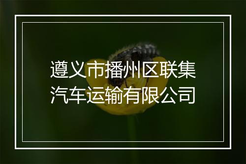 遵义市播州区联集汽车运输有限公司
