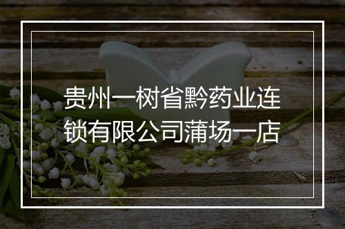 贵州一树省黔药业连锁有限公司蒲场一店