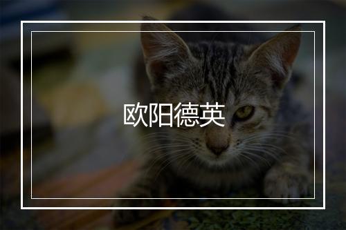 欧阳德英