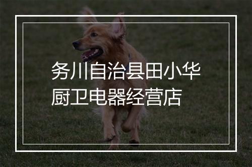 务川自治县田小华厨卫电器经营店