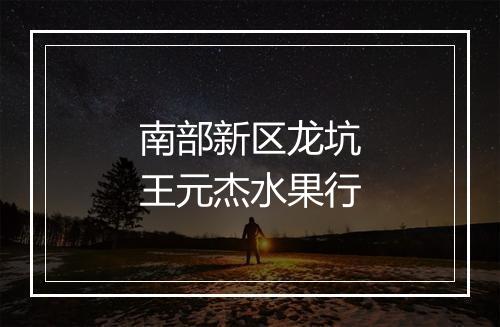 南部新区龙坑王元杰水果行