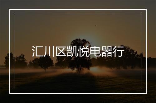 汇川区凯悦电器行