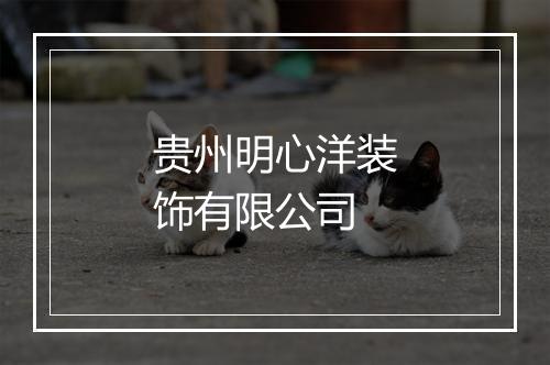 贵州明心洋装饰有限公司
