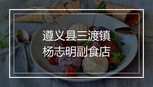 遵义县三渡镇杨志明副食店