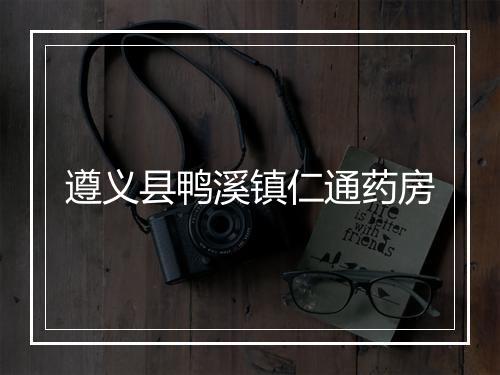 遵义县鸭溪镇仁通药房