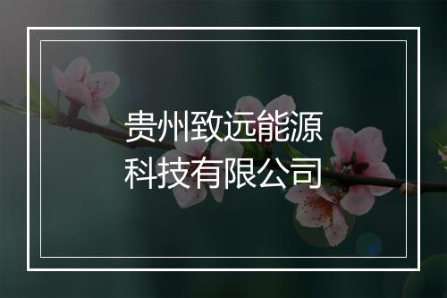 贵州致远能源科技有限公司