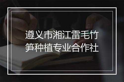 遵义市湘江雷毛竹笋种植专业合作社