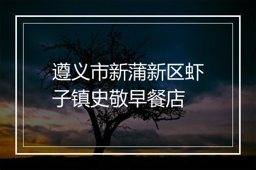 遵义市新蒲新区虾子镇史敬早餐店