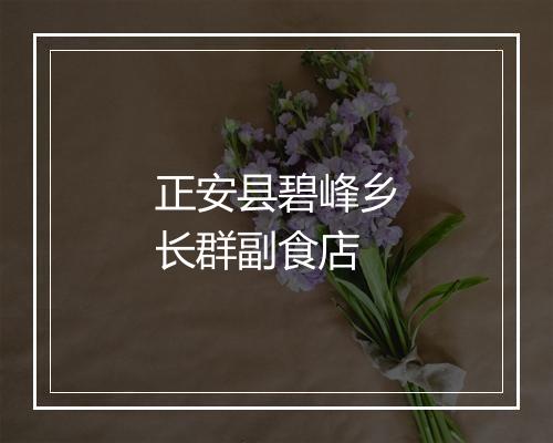 正安县碧峰乡长群副食店