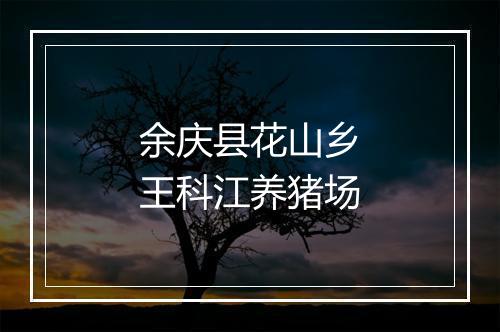 余庆县花山乡王科江养猪场